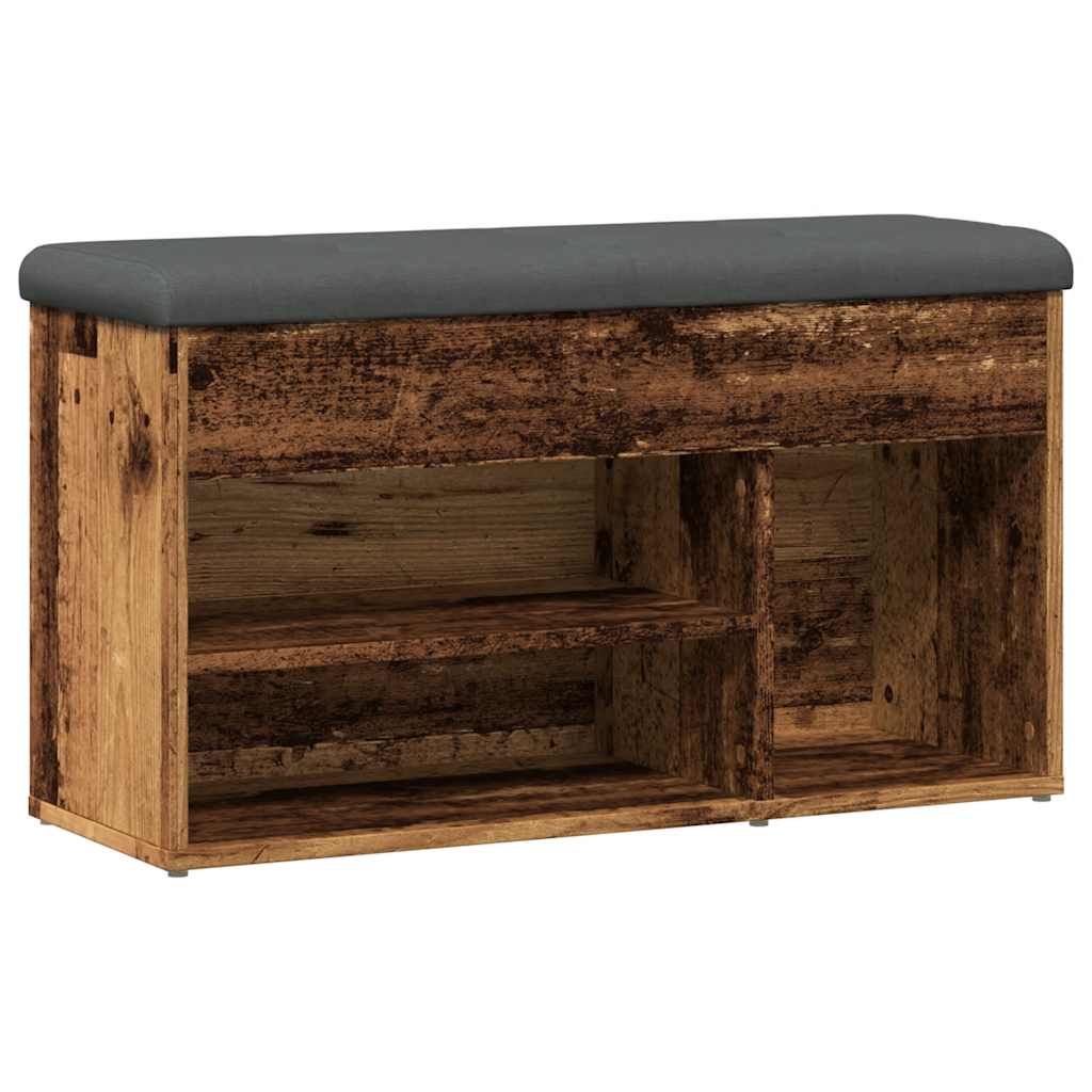 Shoe Bench with Vintage Wood Look 82 x 32 x 45.5 cm Wood Based Material