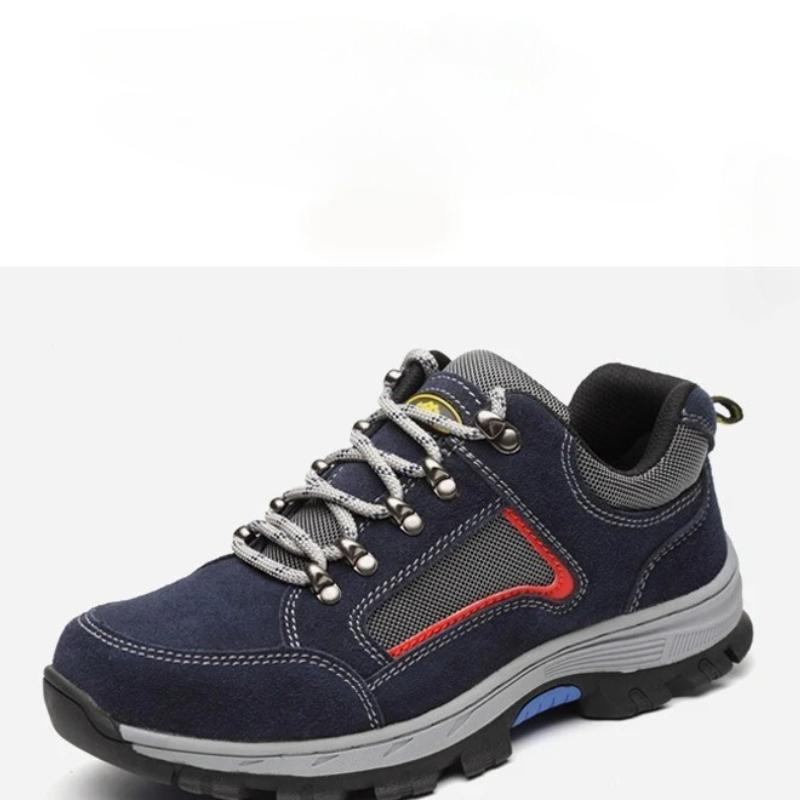 Work Safety Shoes For Men Vintage Blcak Mesh Breathable Steel Toe Cap Boots Mens Labor Insurance Puncture Proof Casual Shoe Man