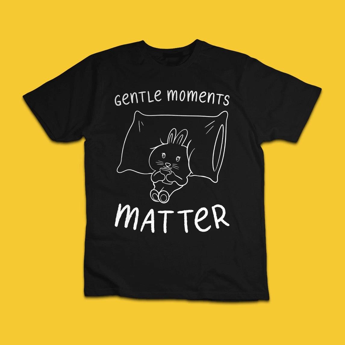 Gentle Moments Matter Cute Bunny Graphic T-Shirt XL