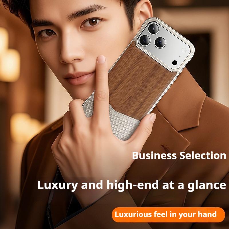 Eary Solid Wooden Phone Case for iPhone 17 Pro Max for Magsafe Magnetic Frameless Bumper Shockproof Drop Protection Cover Shell