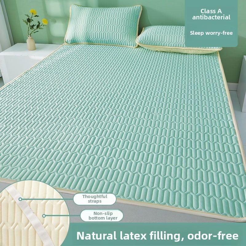 Summer Latex Cool Mat Ice Silk Bedding Single Student Dormitory Bed Sheet Cooling Sensation Mattress Cover Folding Style