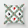 Luxury Home Decoration Pillowcase Props Hearts Square Black Heart Poker Pattern Office Sofa Car Cushion Cover