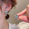 High-End Blue Zirconia Star Stud Earrings: Luxury, Versatile & Full Diamond Ear Ornaments