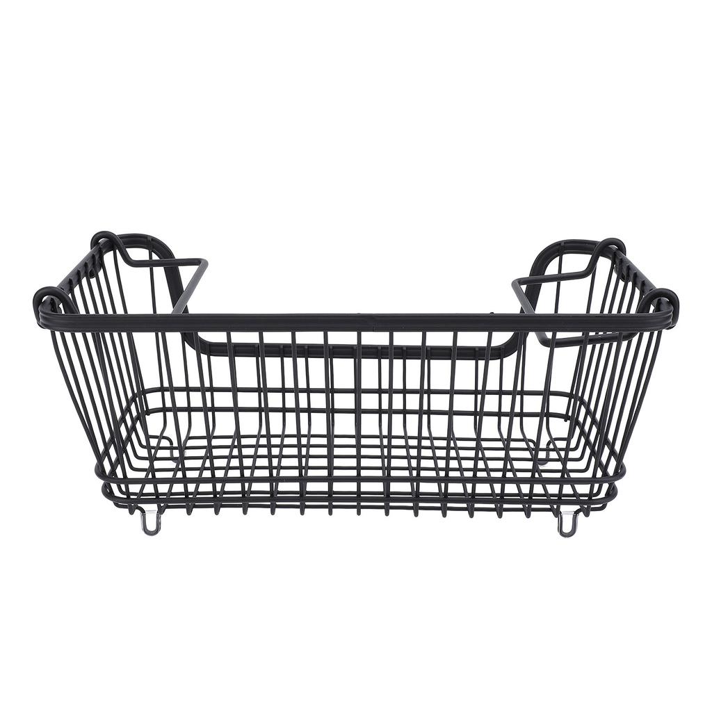 Freezer Basket Stackable Open Front Wire Storage Bin with Foldable Handle for Vegetable Fruit Snack