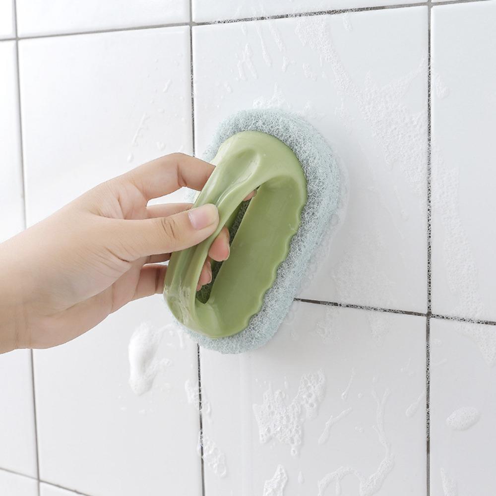 Plastic Sponge Cleaning Brush Convenient Tile Brush Washing Tools Bathtub Brush  Glass