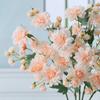 Plastic Silk Peony Flower Branch 5 Fork Fake Flower Artificial Peony Flower  Shop Hotel Decoration