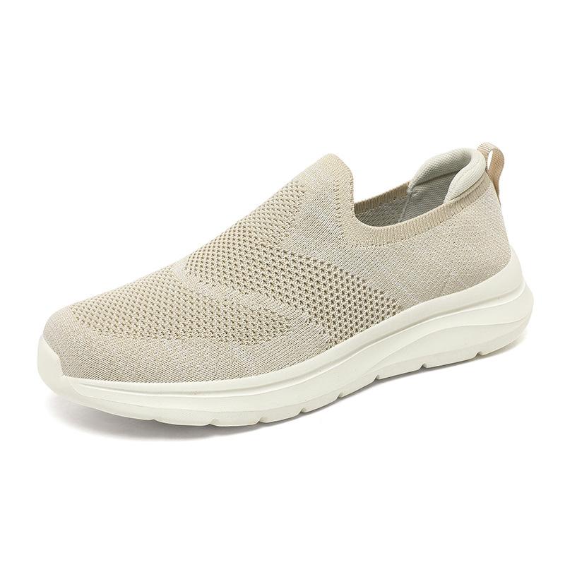 Large Size Men's Shoes Fly-woven Mesh Sports and Leisure Shoes Cover Feet Lazy Socks Shoes Couple Light Running Shoes Men