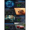 Twin Dial Car Speed Display MPH Dashboard Monitor with Type-C Controls for Daily Commute and Road Trip Driving Use