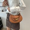 Simple Girls Crossbody Bag Half-Moon Ladies Messenger Bag Korean Style Small Shoulder Bag  Gifts