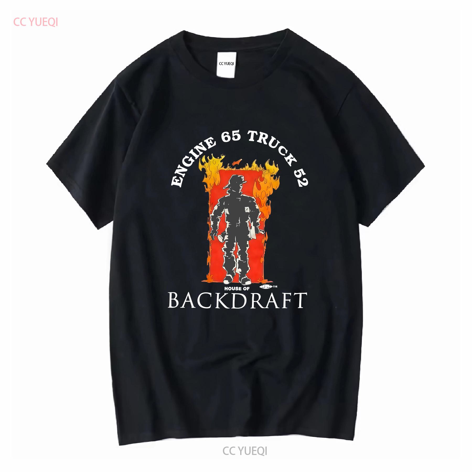 

Chicago Fire Department FireFighter Engine 65 Truck 52 Backdraft T shirt Men XL vintage Washed Stylish homme Comfortable 4XL