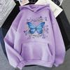 Fashion Butterfly Printed Hoodie Autumn/Winter Casual Hooded Long Sleeve Pullover Sweatshirt