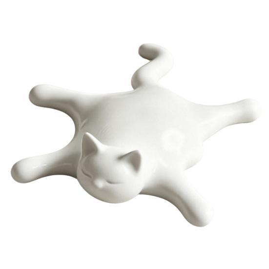 3D Printed Melting Cat Flattened Sleeping Figurine Lazy Cat