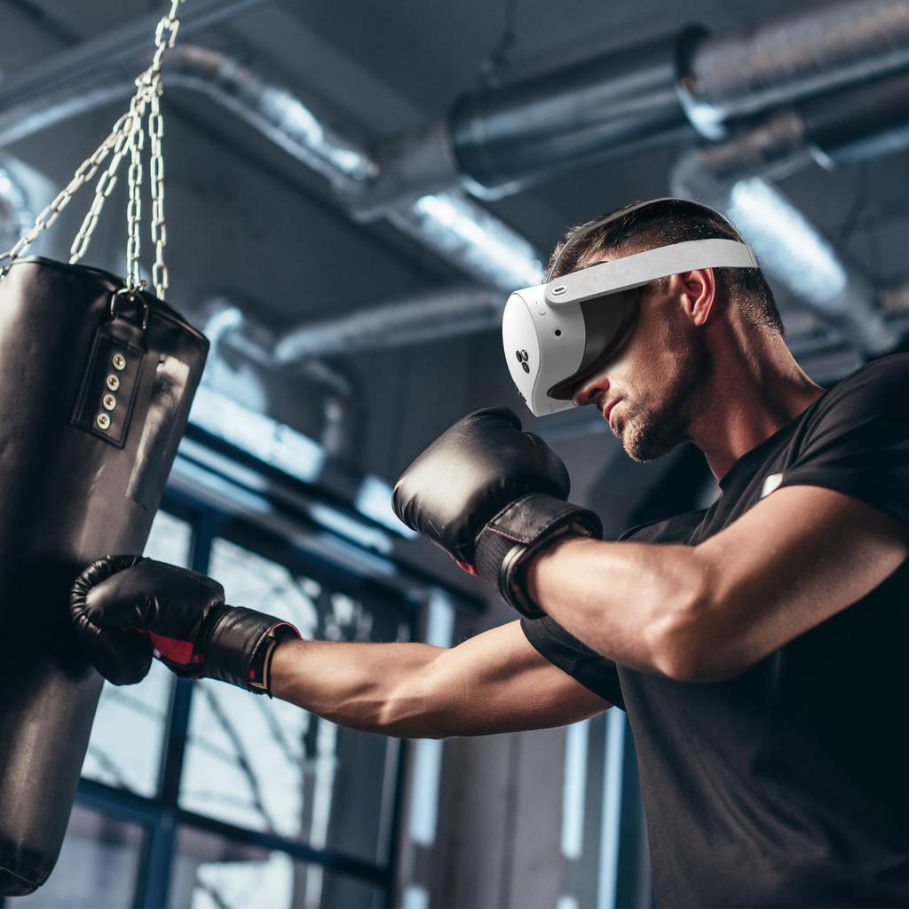 Replacement Silicone Face Cover for AMVR QUEST VR Face Reduces Light Leakage 3S, Cushion, Stain-Resistant, Sweat-Resistant, Washable, (Black)