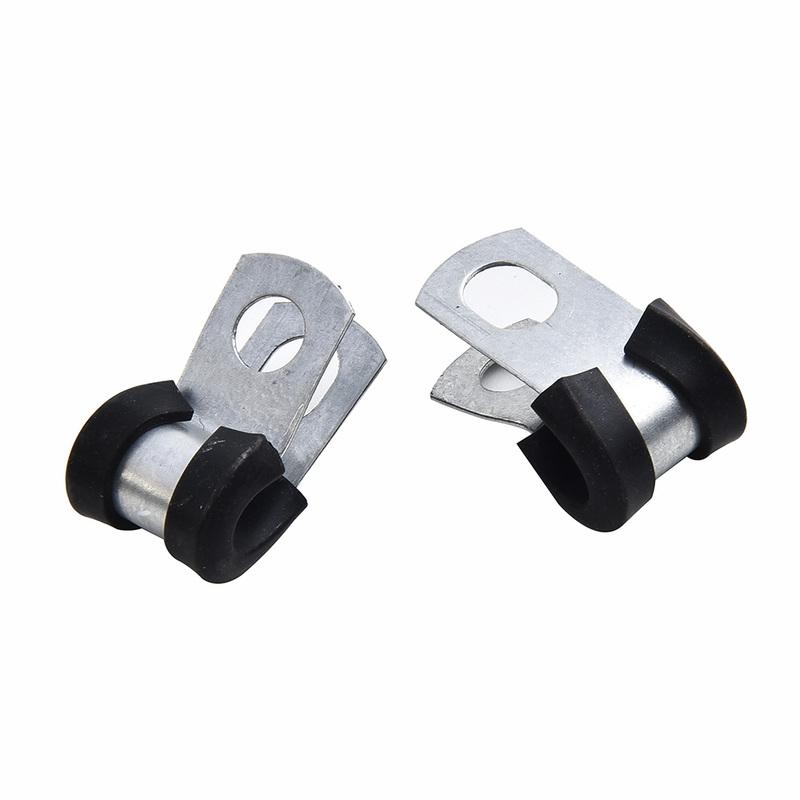 12Pcs Car P Clips Hose Fasteners Cable For Mikalor Camper Hydraulic 3/16\" Brake Gas Line Pipe Fixing Clamp Interior Accessories
