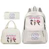 Anime Cartoon Peripheral Three-Piece Set, School Bag, Primary And Secondary School Student Backpack, College Meal Bag, Casual Pencil Bag