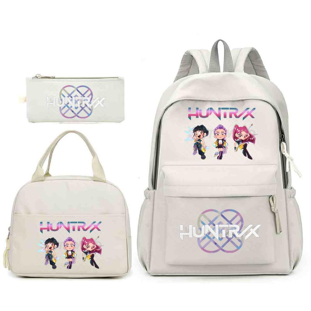 Anime Cartoon Peripheral Three-Piece Set, School Bag, Primary And Secondary School Student Backpack, College Meal Bag, Casual Pencil Bag