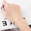 925 Silver Irregular Smooth Open Cuff Bracelet For Women Minimalist Versatile Bangle Gift For Best Friend