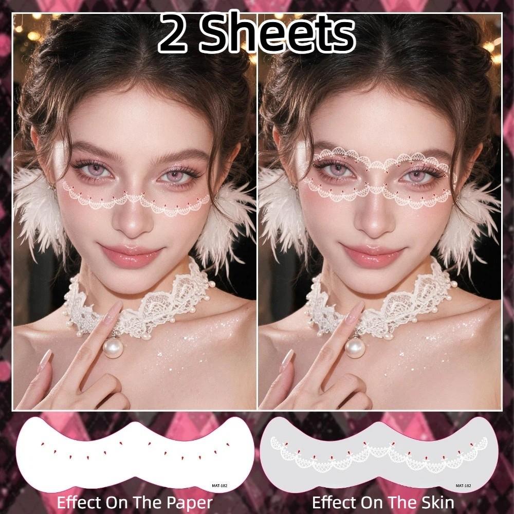 2 Sheets Long Lasting Vine Stickers Tattoo Stickers Waterproof Makeup Stickers Cosplay