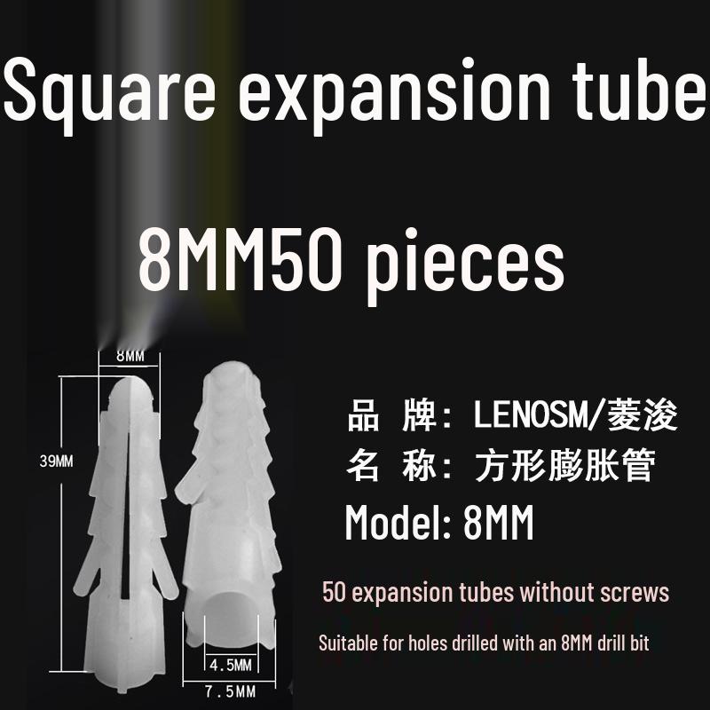 Plastic Expansion Tube: Round, Square, Triangle Wall Plug & Screw Set