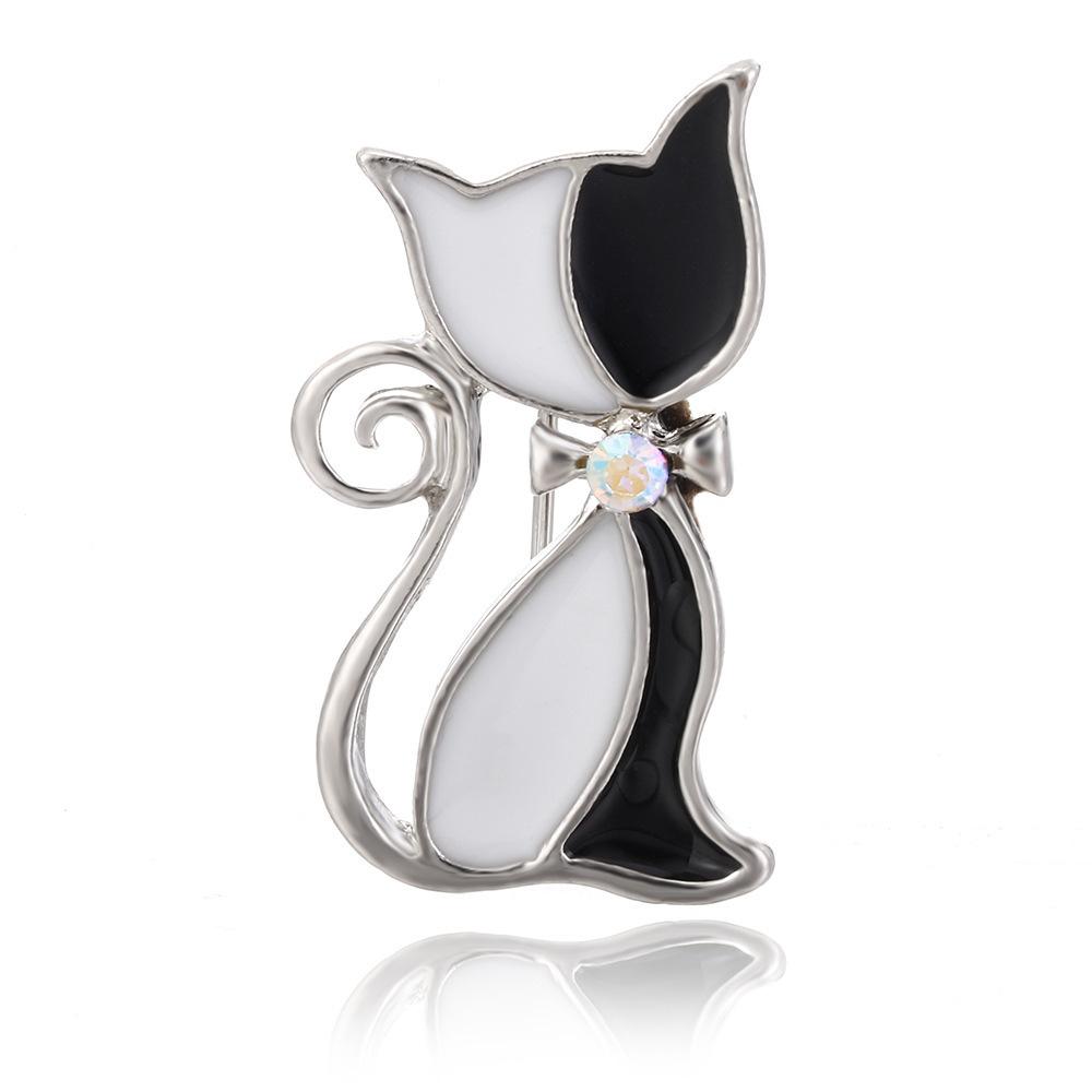 SKEDS Luxury Crystal Animal Rabbit Dog Brooches For Women Men Enamel Fashion Accessories Women's Men's Buckle Badges Brooch Pin