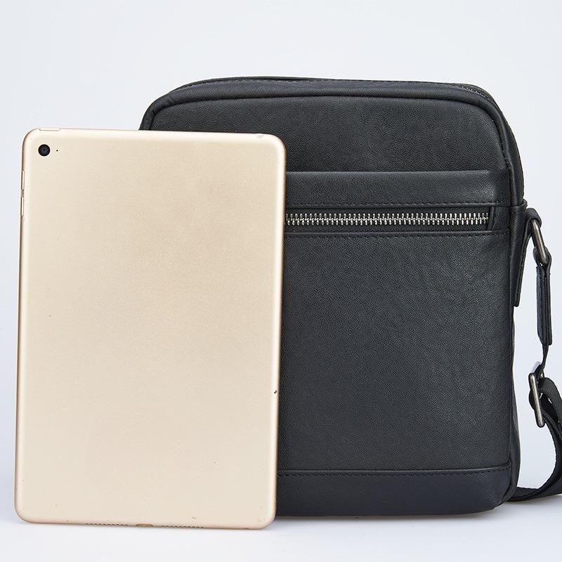 Summer Top Layer Cowhide Small Bag for Men Crossbody Bag Genuine Leather Shoulder Bag Summer Fashion Casual Bag
