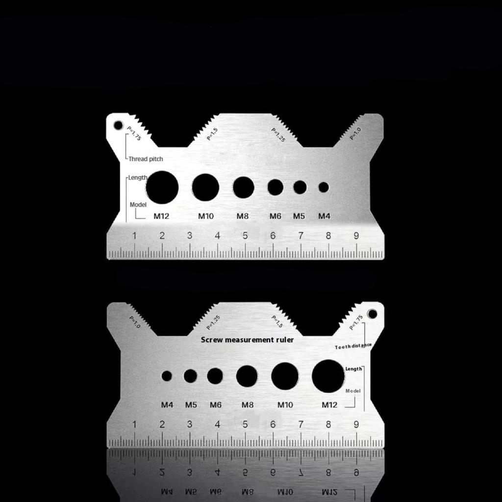 High Accuracy Stainless Steel Thread Pitches Gauge Ruler Double Side Engraved Scale For Precise Industrial Measurement