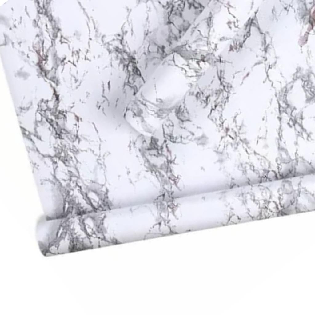 Selbstklebende Marmortapete Abziehen und Aufkleben Weiße Marmorkontakt-Wandfolie für Zuhause Wohnzimmer