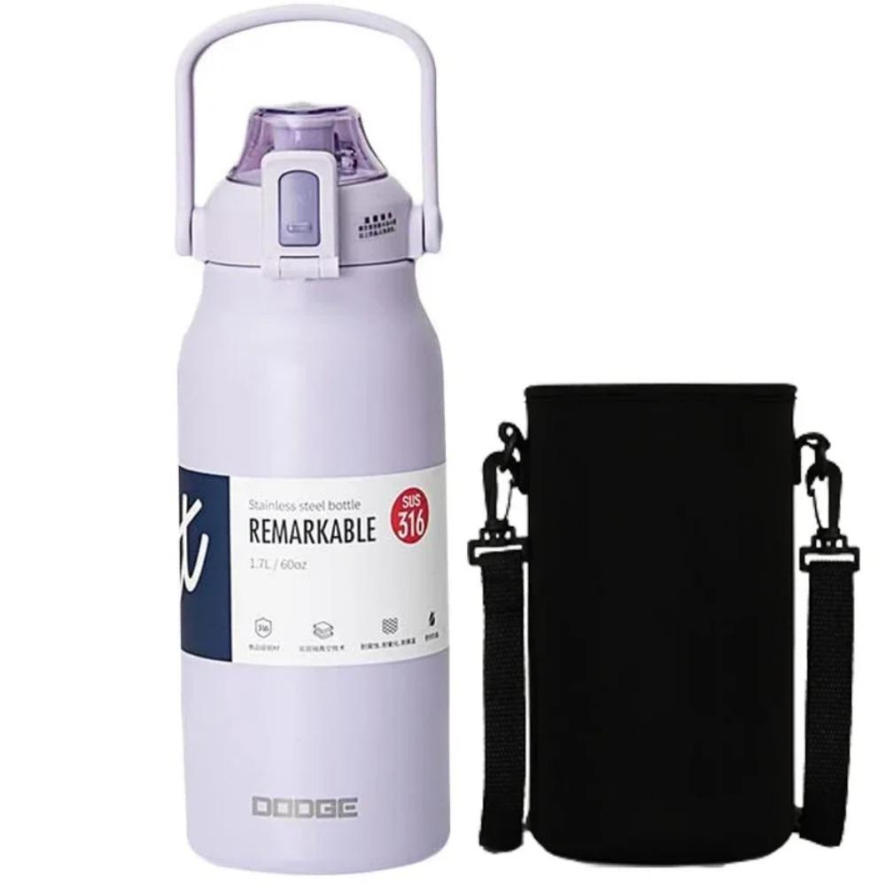 

DODGE Large Capacity Stainless Steel Thermos Water Bottle Tumbler Outdoor Sport Vacuum Flask Thermal Mug Travel Insulated Cup 1700ml