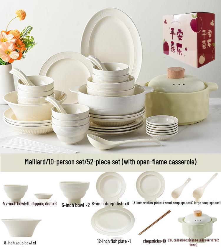 Ceramic Dinnerware Set: Bowls, Plates, and Chopsticks - 2025 Style Housewarming Gift