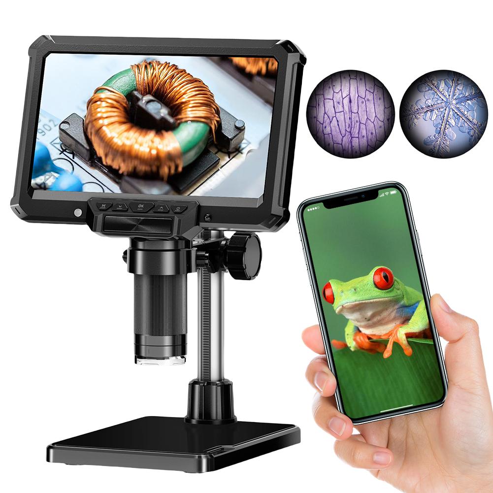 7Inch IPS Digital Microscope 1000X Magnification Coin Microscope 1080P Soldering Microscope for Electronics Repair