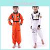 Astronauten Cosplay Kostüm für Kinder Polyesteranzug mit Raumanzugdesign für Halloween-Partys