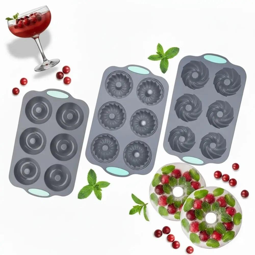 Non Stick Silicone Donut Mold 6 Hole Baking Cake Molds High-quality Pudding Mould  Baking Pastry