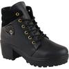 Shoetopia Womens/Girls Black Latest Collection High Top Heeled Classic Boots-Eu38