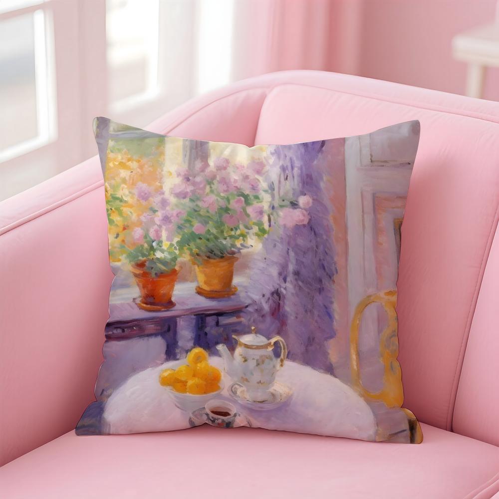 Art PPierre Bonnard Cushion Cover Pillow Case Soft Skin Friendly Fabric Comfort Concealed Zipper