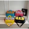 Large Capacity Women'S Travel Bag Premium Fabric With Dopa-Inspired Color Blocks Dedicated Shoe Compartment Dry/Wet Separation