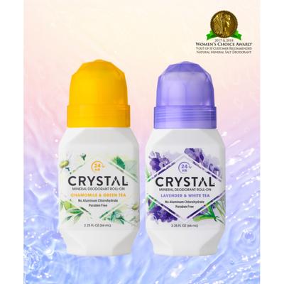 Crystal Deodorant Chamomile   Lavender Roll On 66ml 2pcs