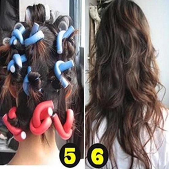 10 Stück Lockenwickler Maker Weichschaum Bendy Twist Curls Werkzeug DIY Styling Lockenwickler