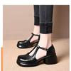 Korean Version of Bag Head Sandals Women's 2025 Summer New Stone Pattern Woven Round Head Thick Heel Comfortable Versatile High Heel Sandals Women