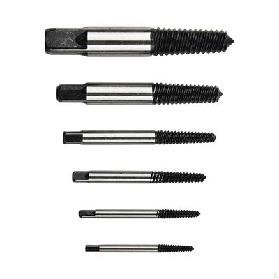 6Pcs Screw Extractor Set Broken Bolt Remover Water Pipe Head Practical for Industrial