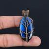 Natural Tree of Life Blue Fire Labradorite Gemstone Pendant | Oxidized Copper Wire Wrapped | Necklace Pendant | Copper Jewelry For Her/him