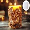 Dinosauří křídla reliéfní válcová svíčka silikonová forma rozložená křídla reliéfní válcová pryskyřičná forma dračí reliéf sádrové formy