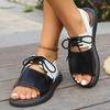 Spring and summer new large size flat sandals women's casual color matching beach sandals women