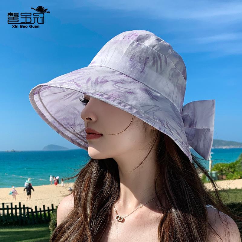 Summer Big-brimmed Sun Hat Children Outdoor Travel Face Protection Sun Bucket Hat Fashion Show Face Small Sun Hat