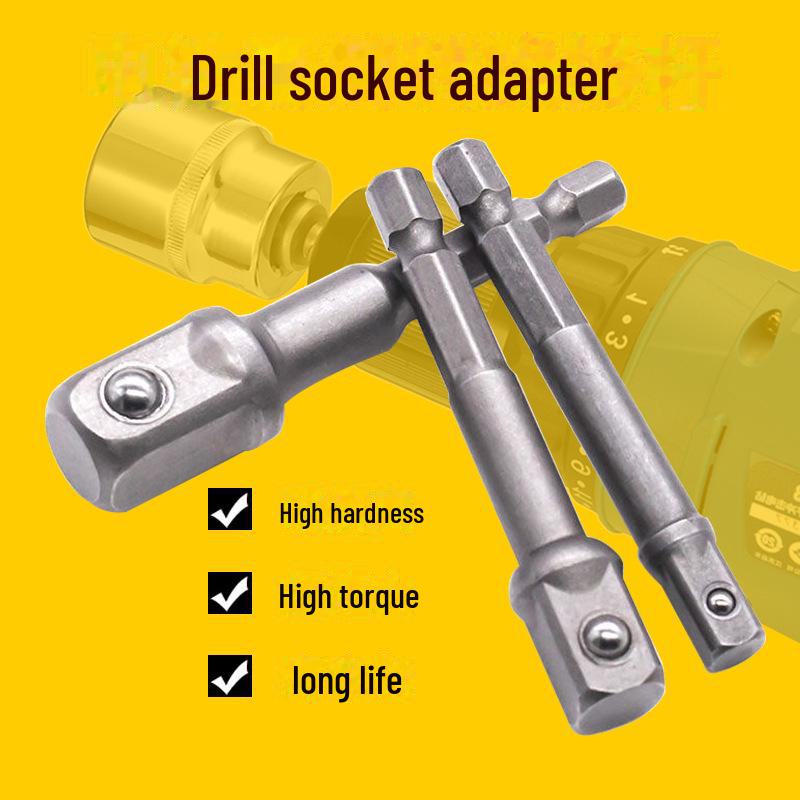 Hexagonal To Square Head Drill Adapter Rod Set - Large, Medium, Small Fly Conversion