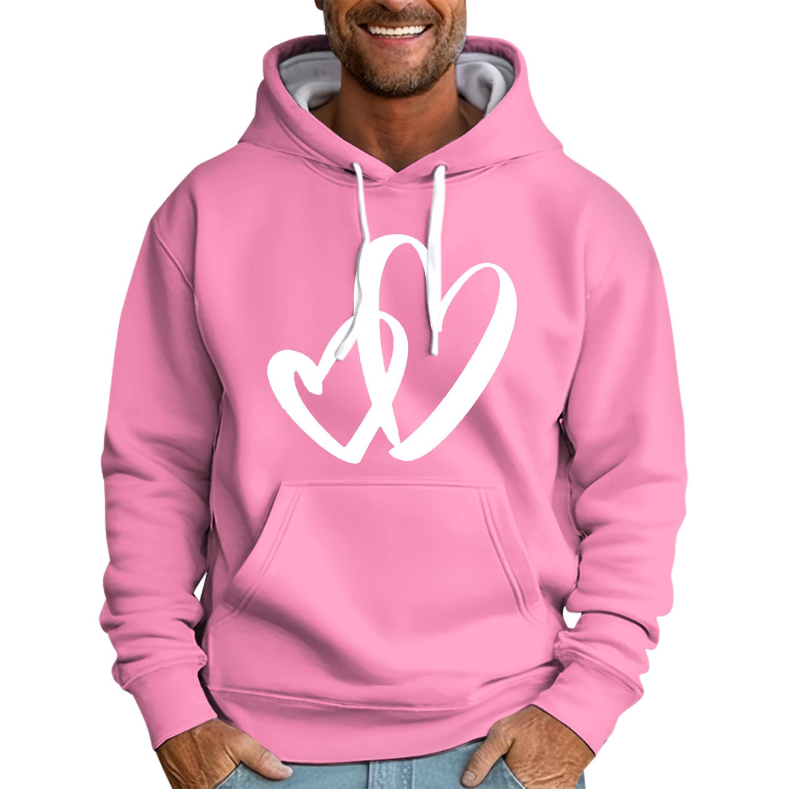 

Мужская свободная толстовка с капюшоном с принтом, мужская повседневная модная спортивная толстовка XXXXL розовый