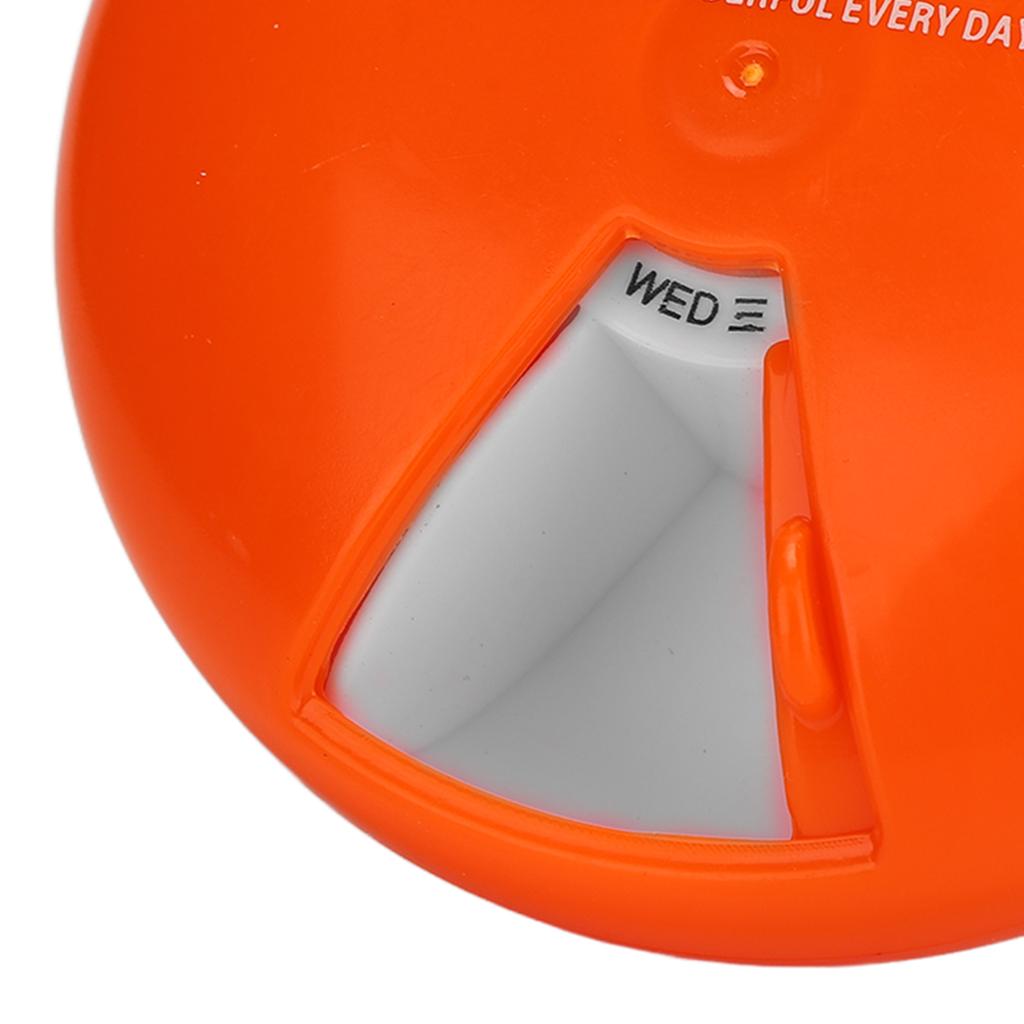 7 Grid Portable Medicine Organizer Box Rotating Weekly Pills Case Container for Outdoor Home Travel
