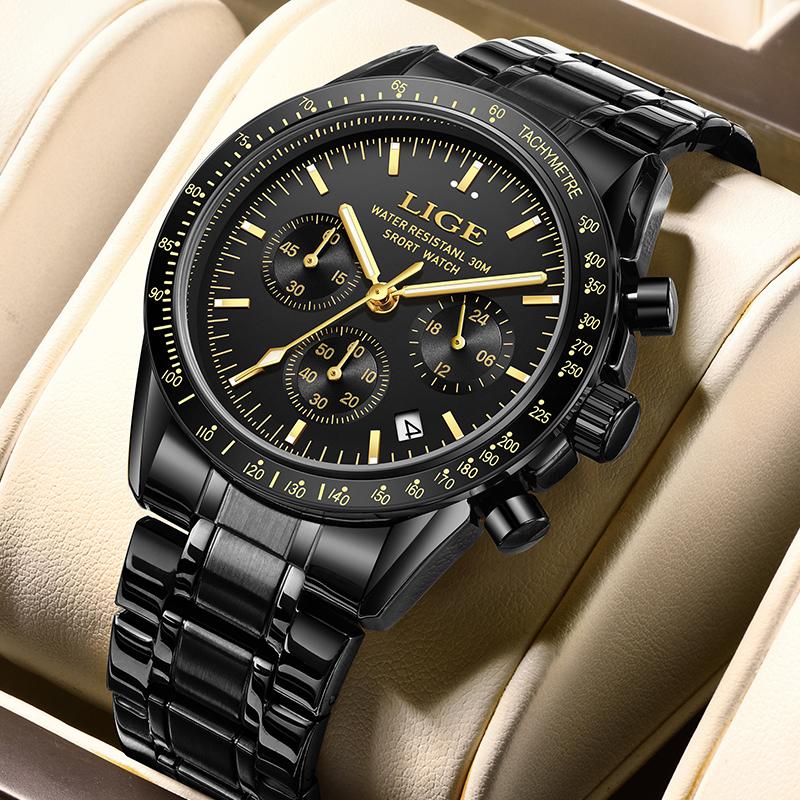 Classic Watches for Men Business Military Waterproof Watch Men Top Brand Luxury Sports Quartz Chronograph Montre Homme+BOX