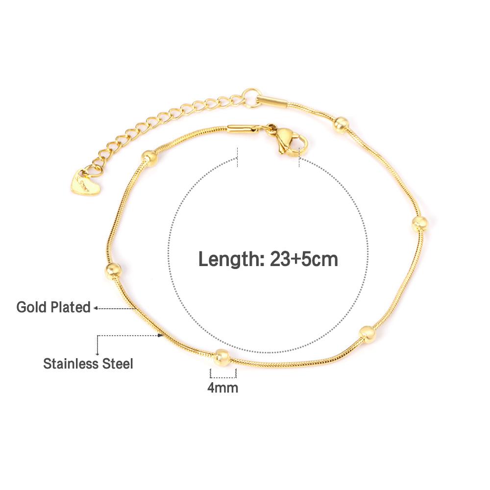 Gold Paperclip Chain Ankle Bracelet Jewelry For Beach Vacation And Summer Holiday