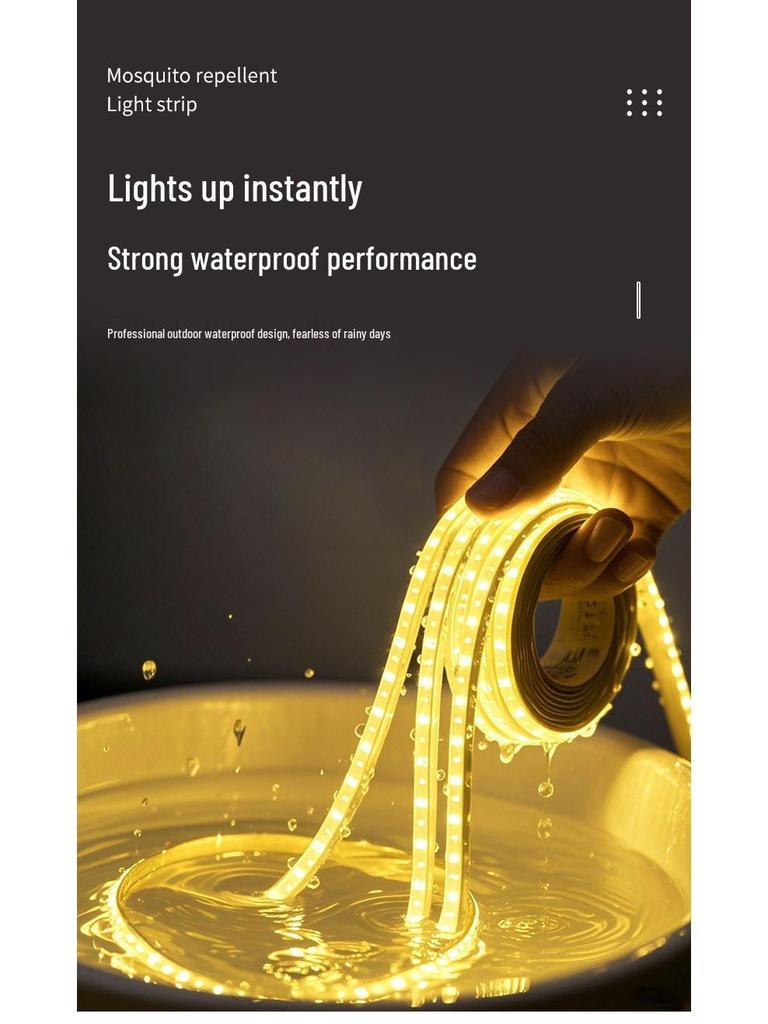 Solar LED Mosquito Repellent Waterproof Outdoor String Lights for Garden Camping Lawn