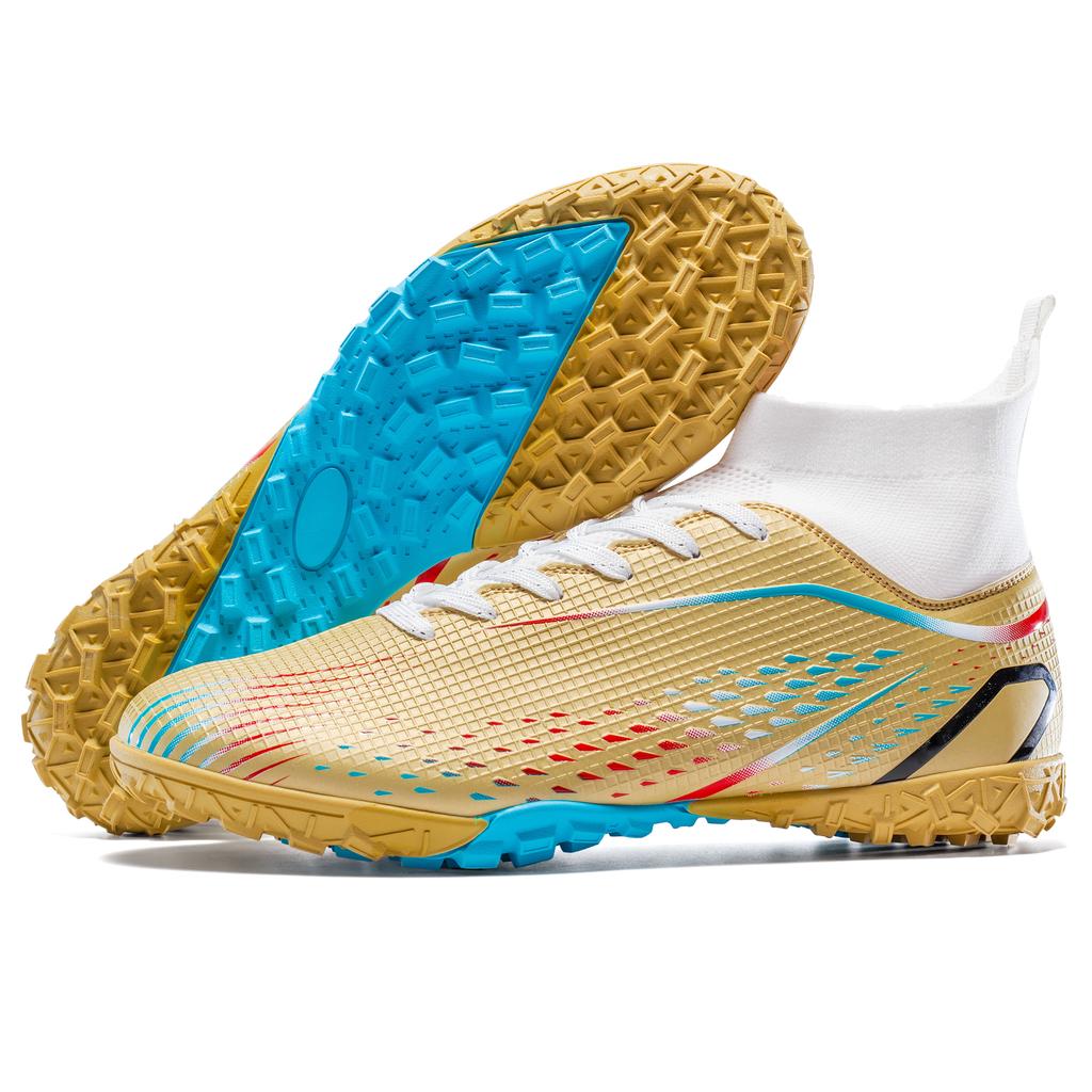 High-top Football Shoes Mens Soccer Cleats Outdoor Lightweight Training Boots Ground Athletic Football Boots for Men/Women